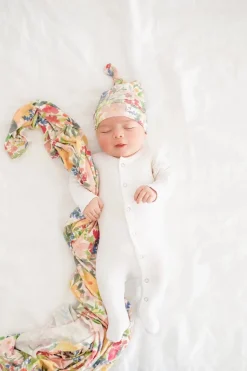 Copper Pearl Knit Swaddle Blanket - Lark