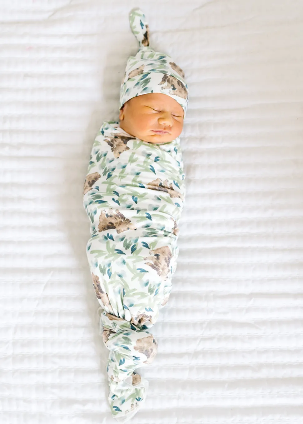 Copper Pearl Knit Swaddle Blanket - Bear by Jenna Rainey