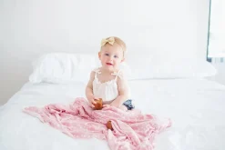 Copper Pearl Knit Swaddle Blanket - Lucy
