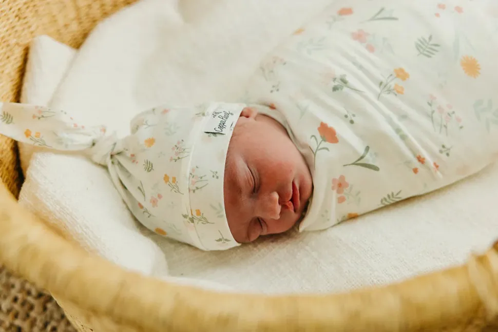Copper Pearl Knit Swaddle Blanket - Mabel
