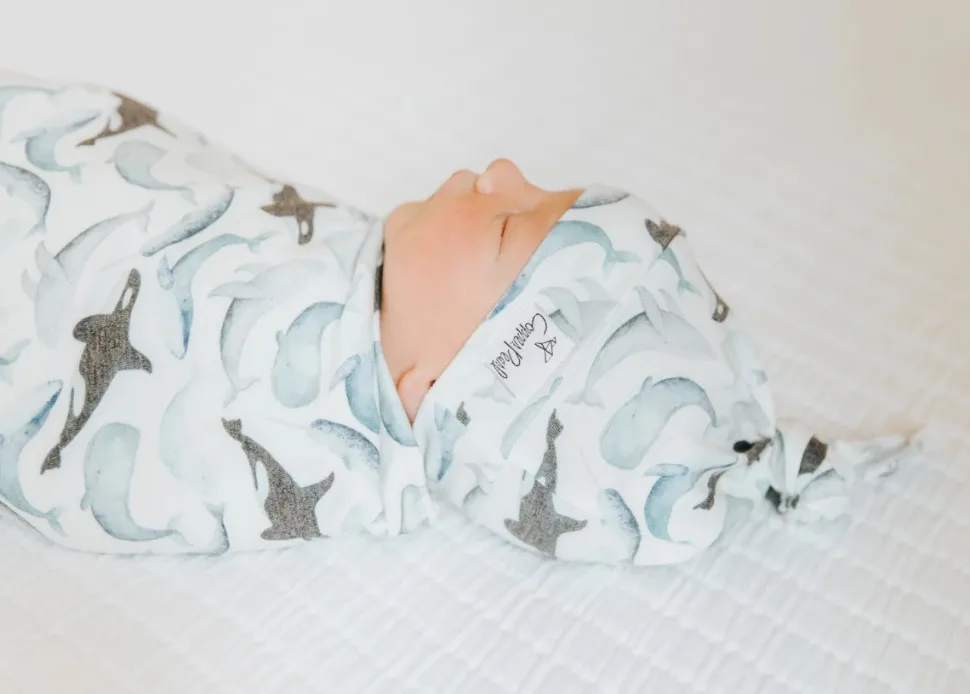 Copper Pearl Knit Swaddle Blanket - Kai