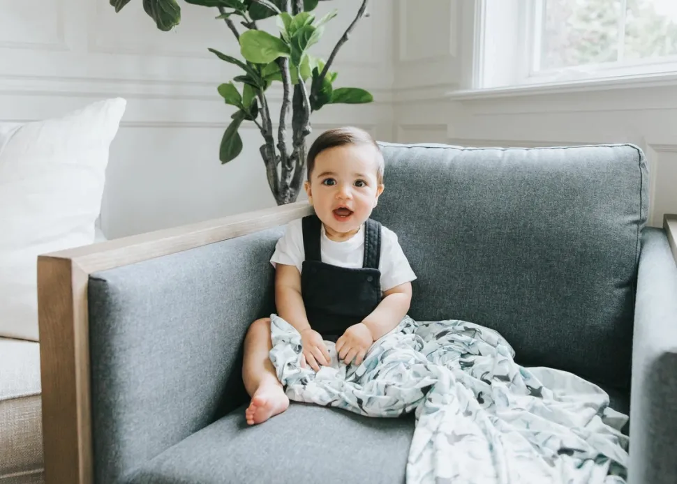 Copper Pearl Knit Swaddle Blanket - Kai