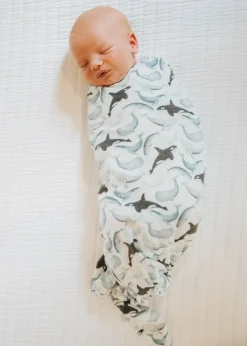 Copper Pearl Knit Swaddle Blanket - Kai