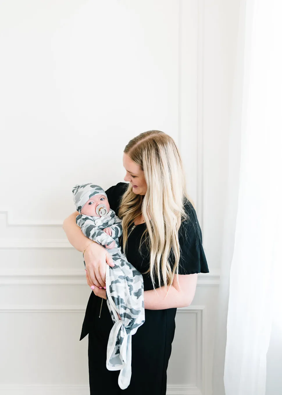 Copper Pearl Newborn Knotted Gown - Gunnar