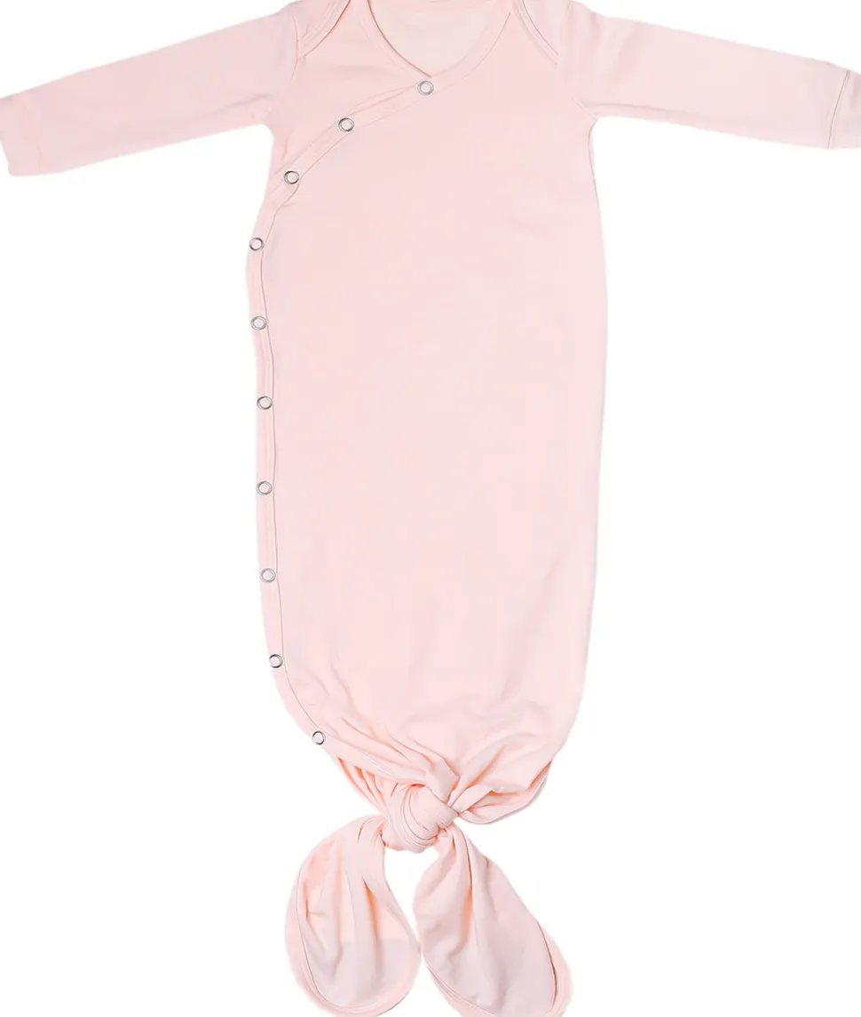 Copper Pearl Newborn Knotted Gown - Blush