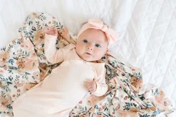 Copper Pearl Newborn Knotted Gown - Blush
