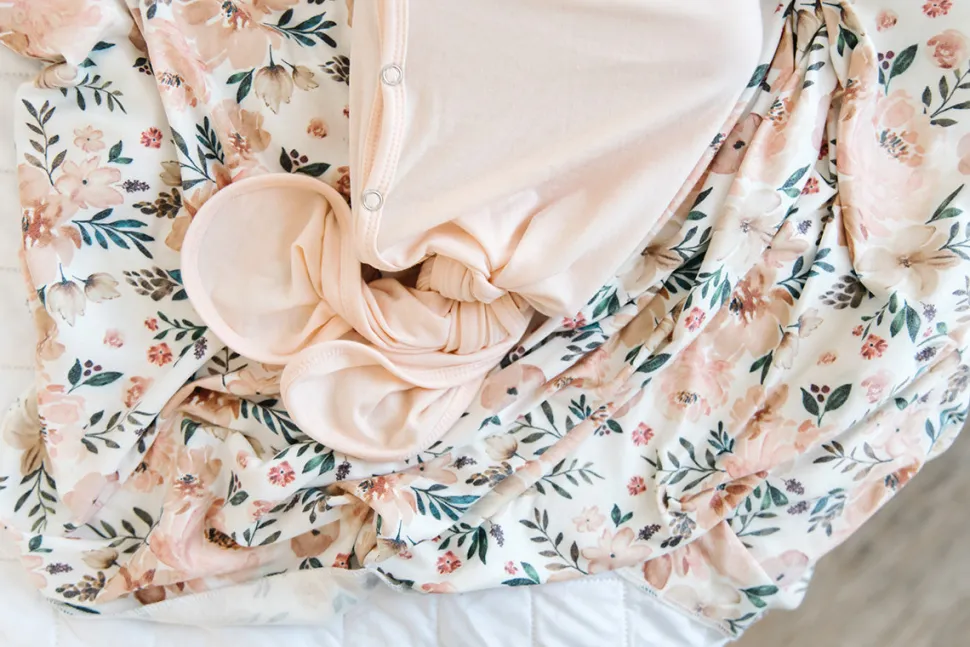 Copper Pearl Newborn Knotted Gown - Blush