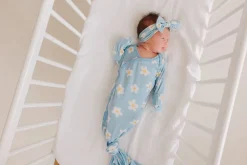 Copper Pearl Newborn Knotted Gown - Della