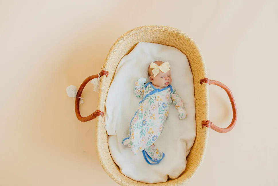 Copper Pearl Newborn Knotted Gown - Clara