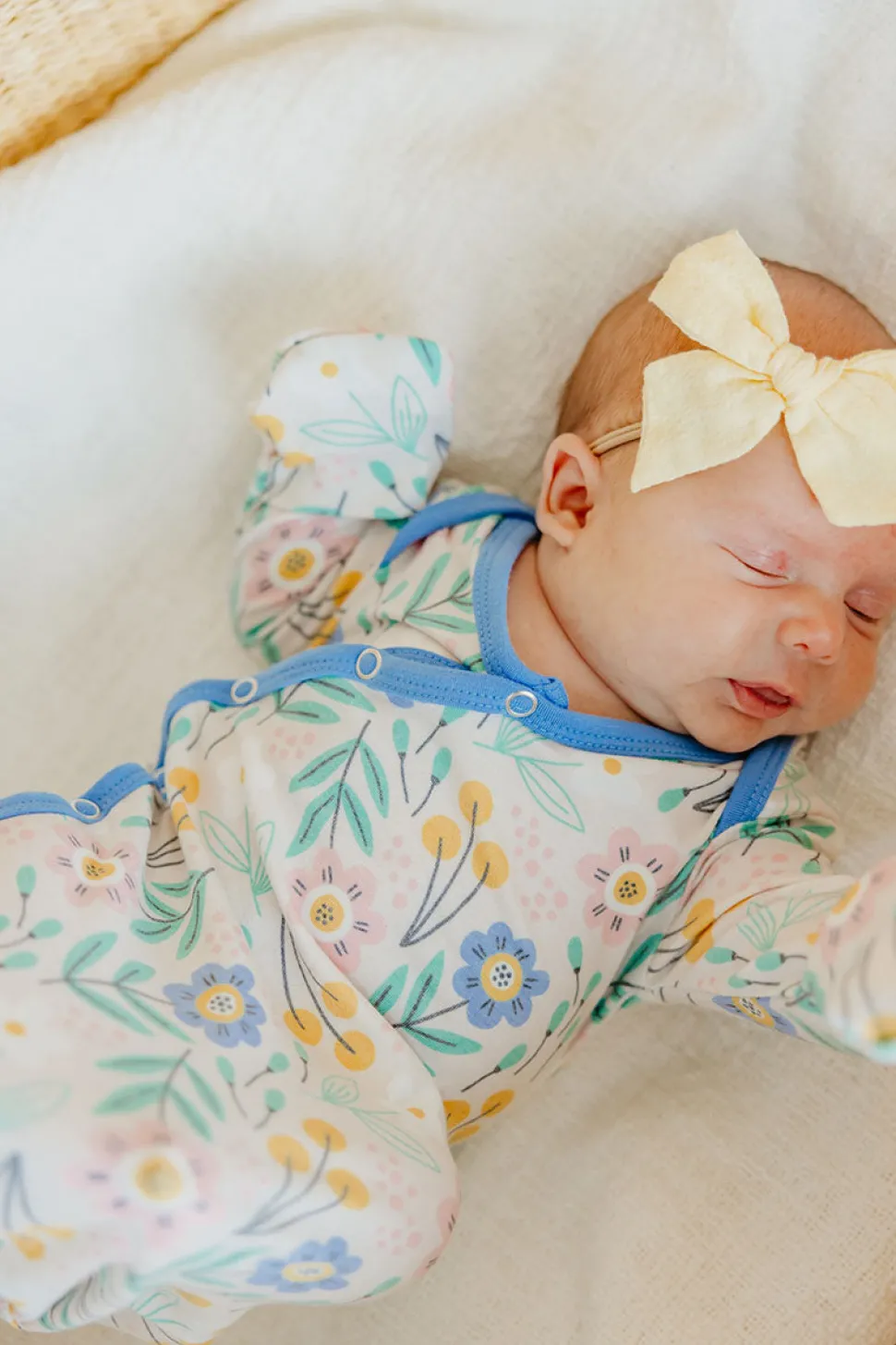 Copper Pearl Newborn Knotted Gown - Clara