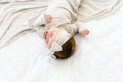 Copper Pearl Newborn Knotted Gown - Oat