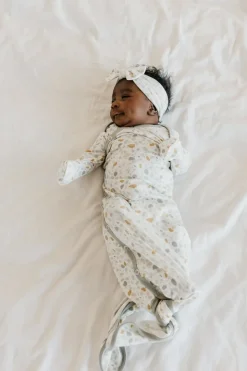 Copper Pearl Newborn Knotted Gown - Arlo