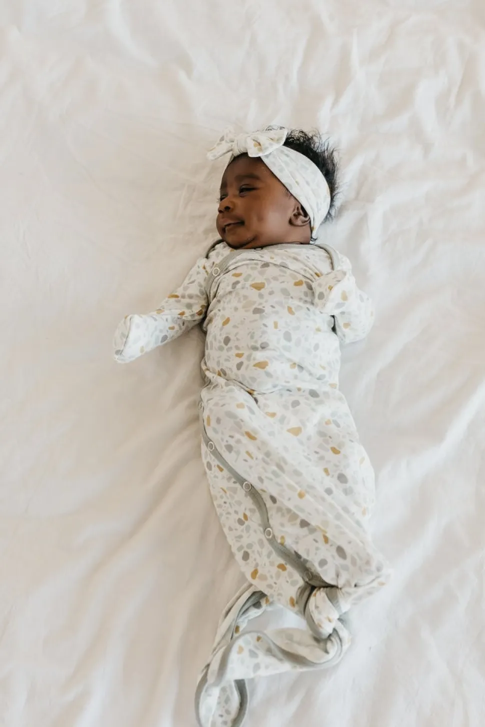 Copper Pearl Newborn Knotted Gown - Arlo