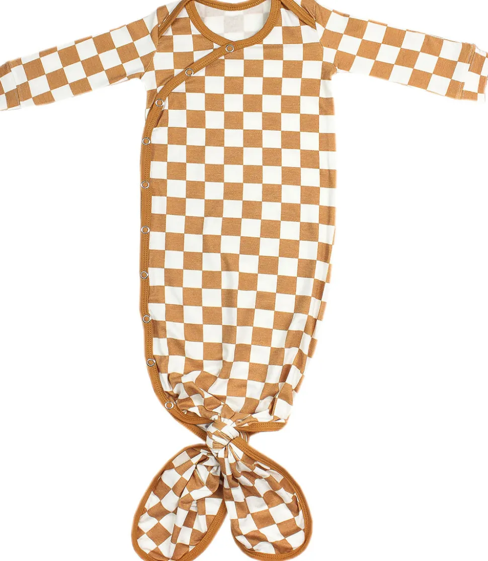 Copper Pearl Newborn Knotted Gown - Rad