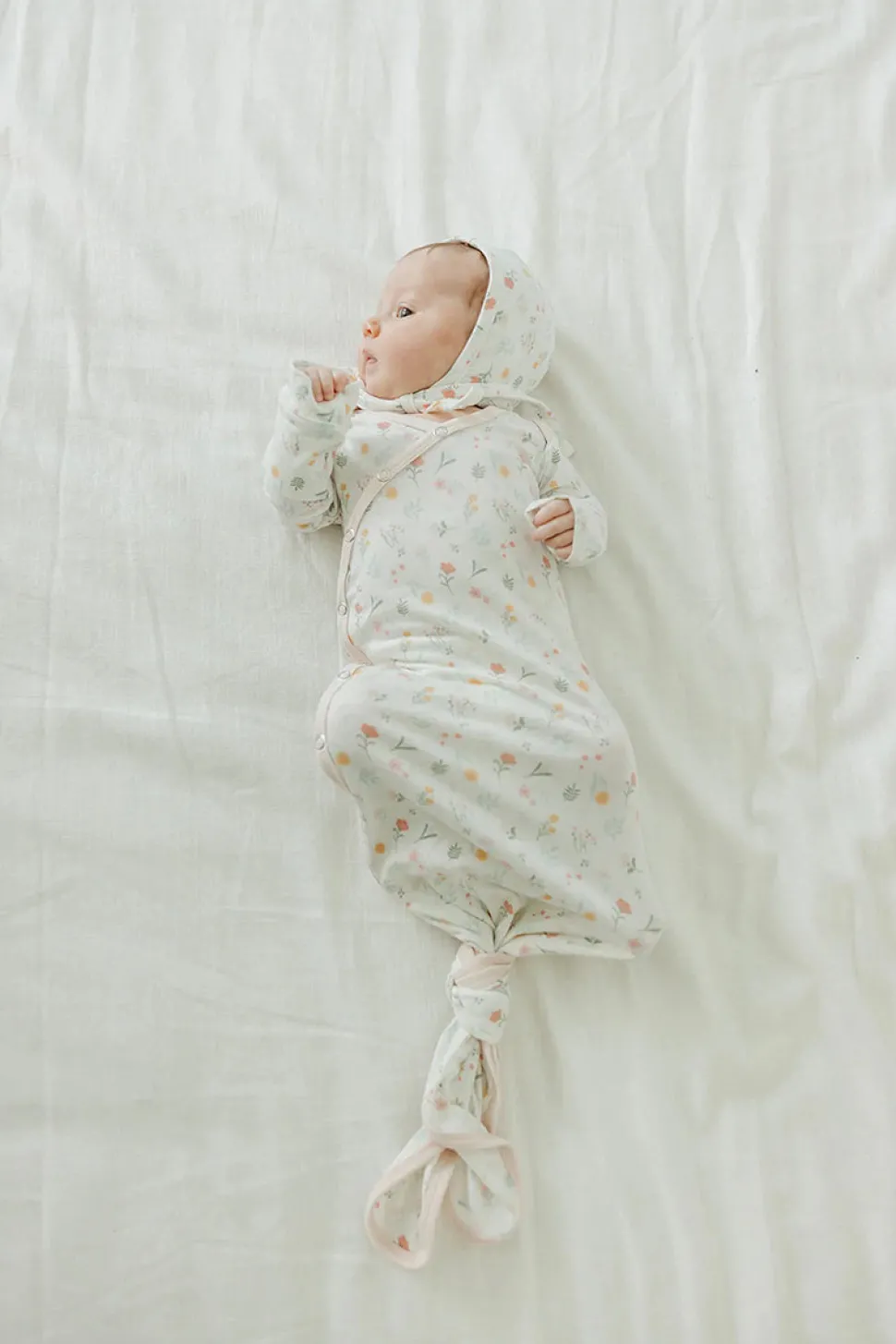 Copper Pearl Newborn Knotted Gown - Mabel