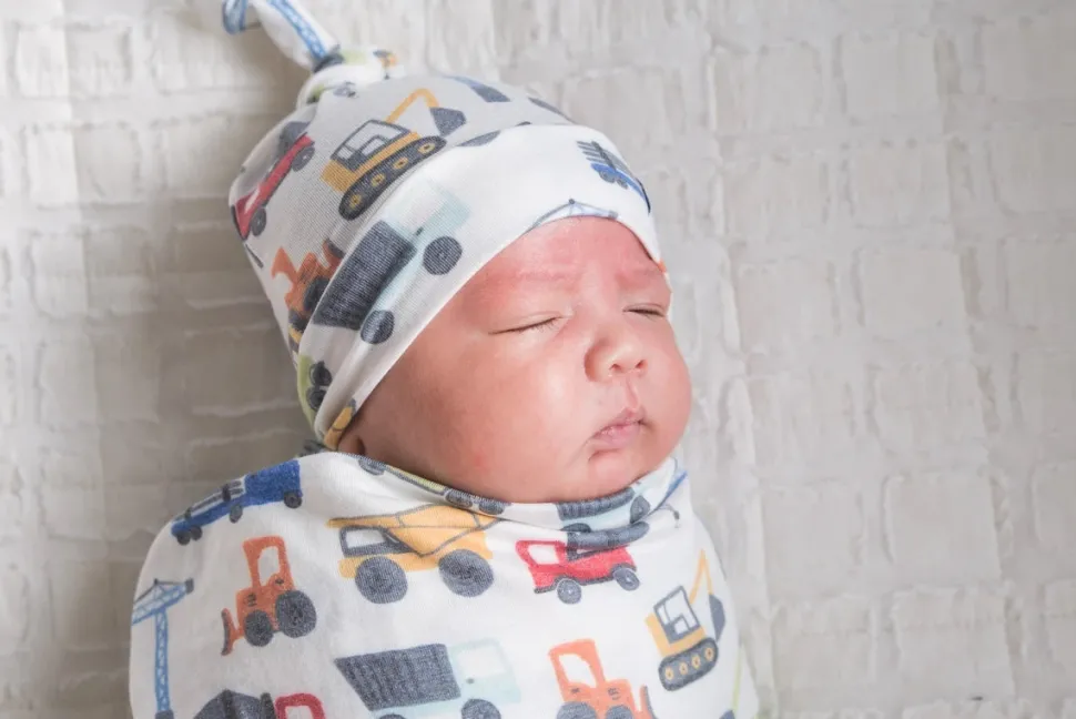 Copper Pearl Newborn Top Knot Hat - Diesel