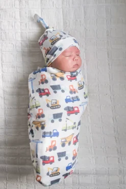 Copper Pearl Newborn Top Knot Hat - Diesel