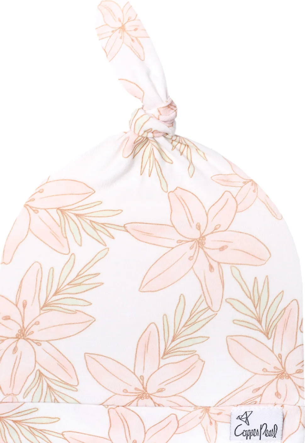 Copper Pearl Newborn Top Knot Hat - Kiana