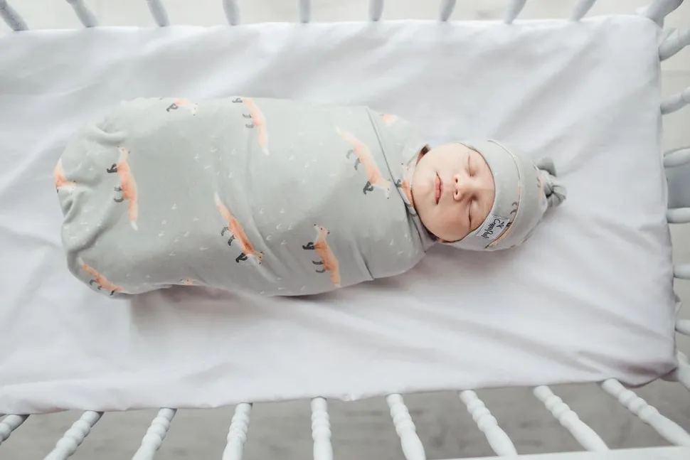 Copper Pearl Newborn Top Knot Hat - Swift