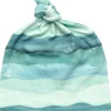 Copper Pearl Newborn Top Knot Hat - Waves