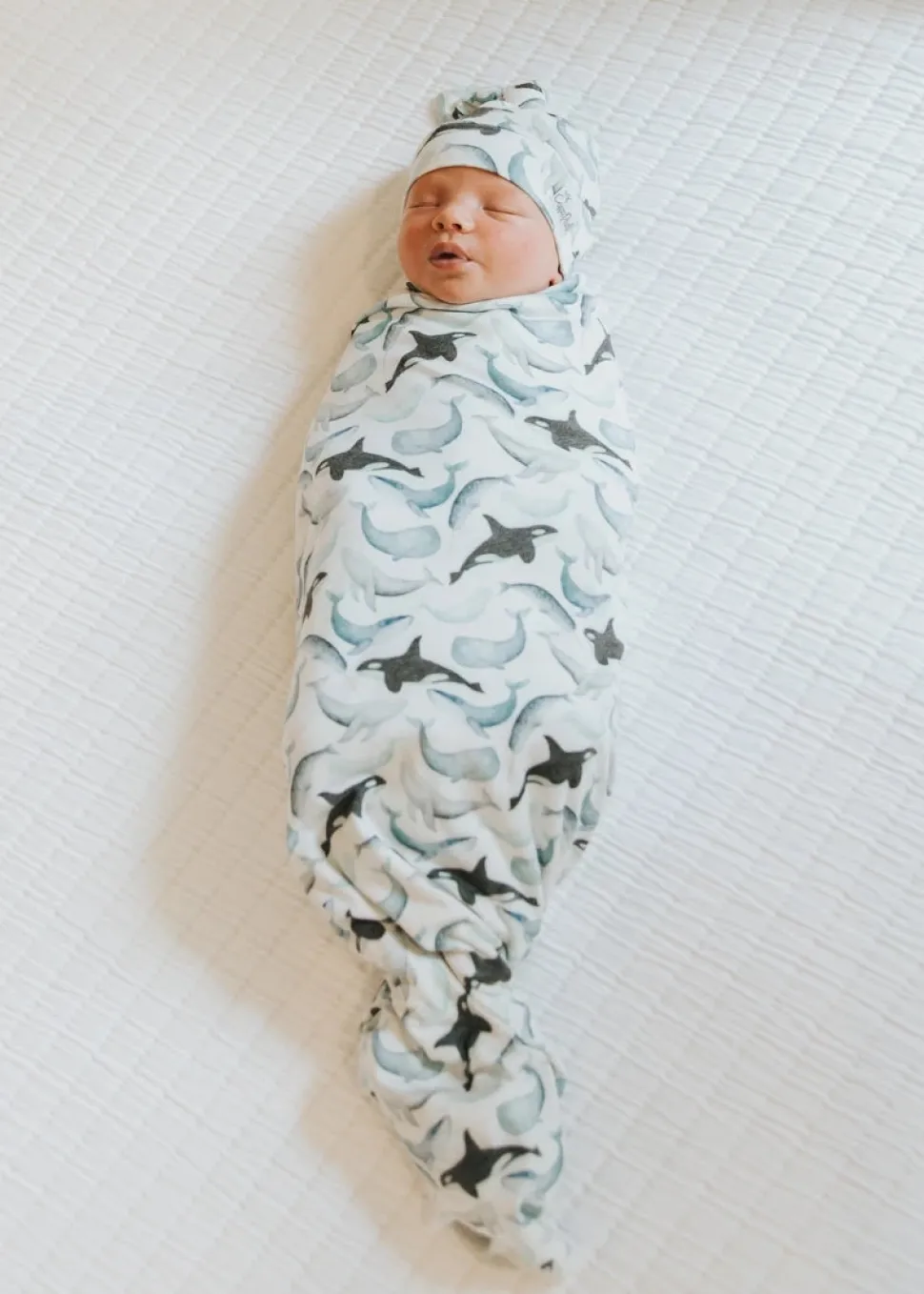 Copper Pearl Newborn Top Knot Hat - Kai