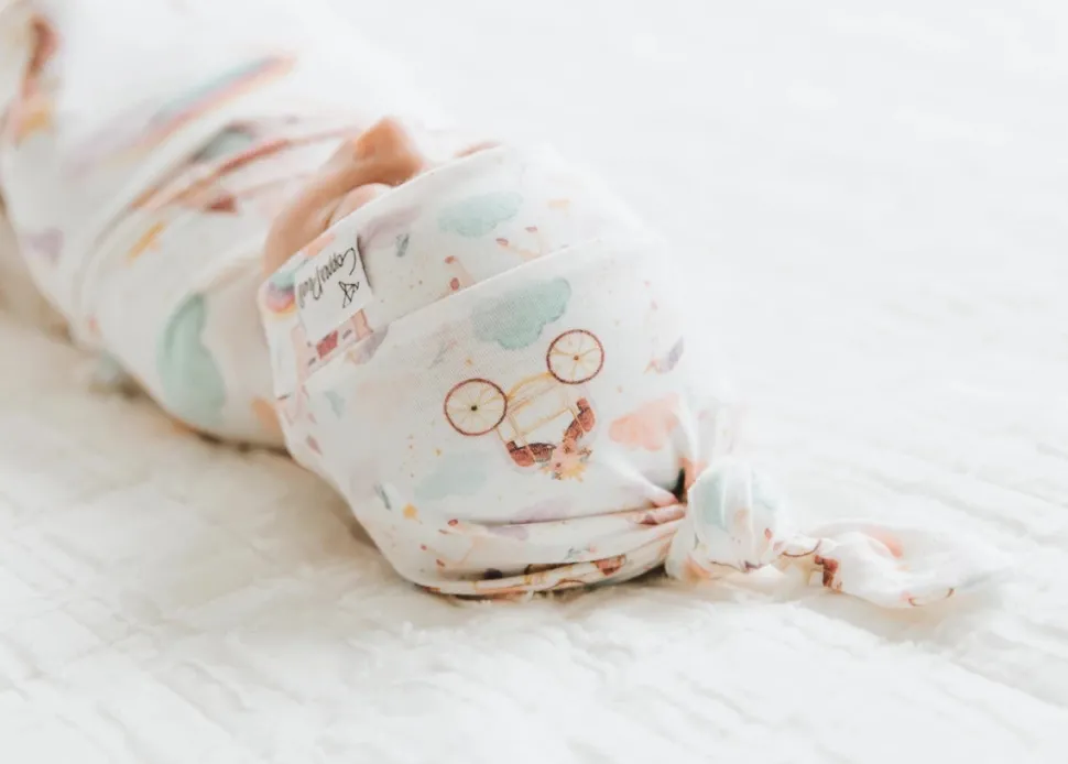 Copper Pearl Newborn Top Knot Hat - Enchanted