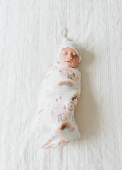 Copper Pearl Newborn Top Knot Hat - Enchanted