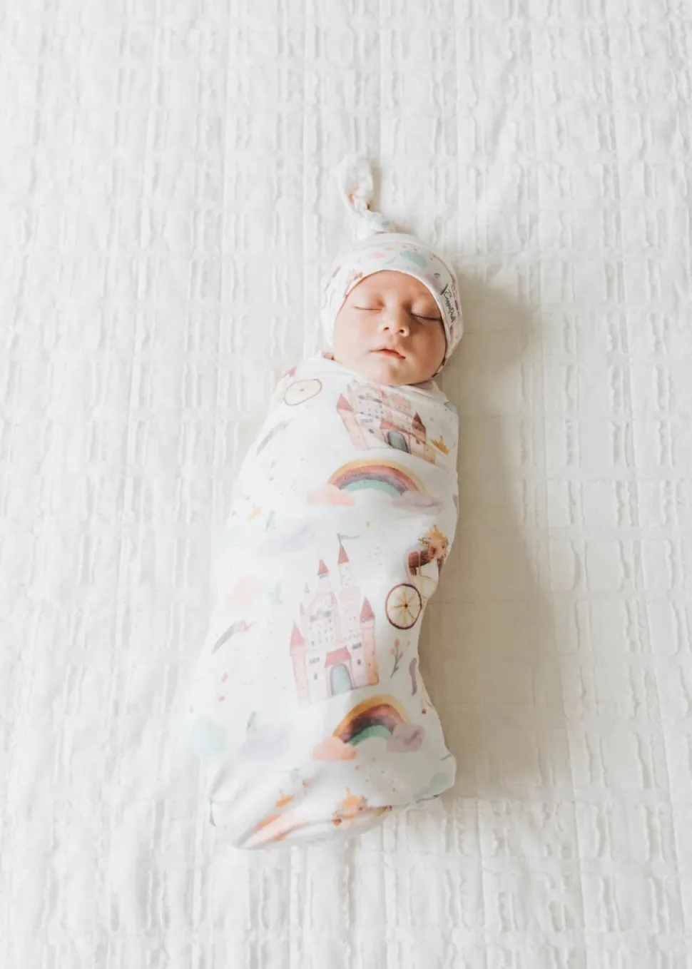 Copper Pearl Newborn Top Knot Hat - Enchanted