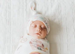 Copper Pearl Newborn Top Knot Hat - Enchanted