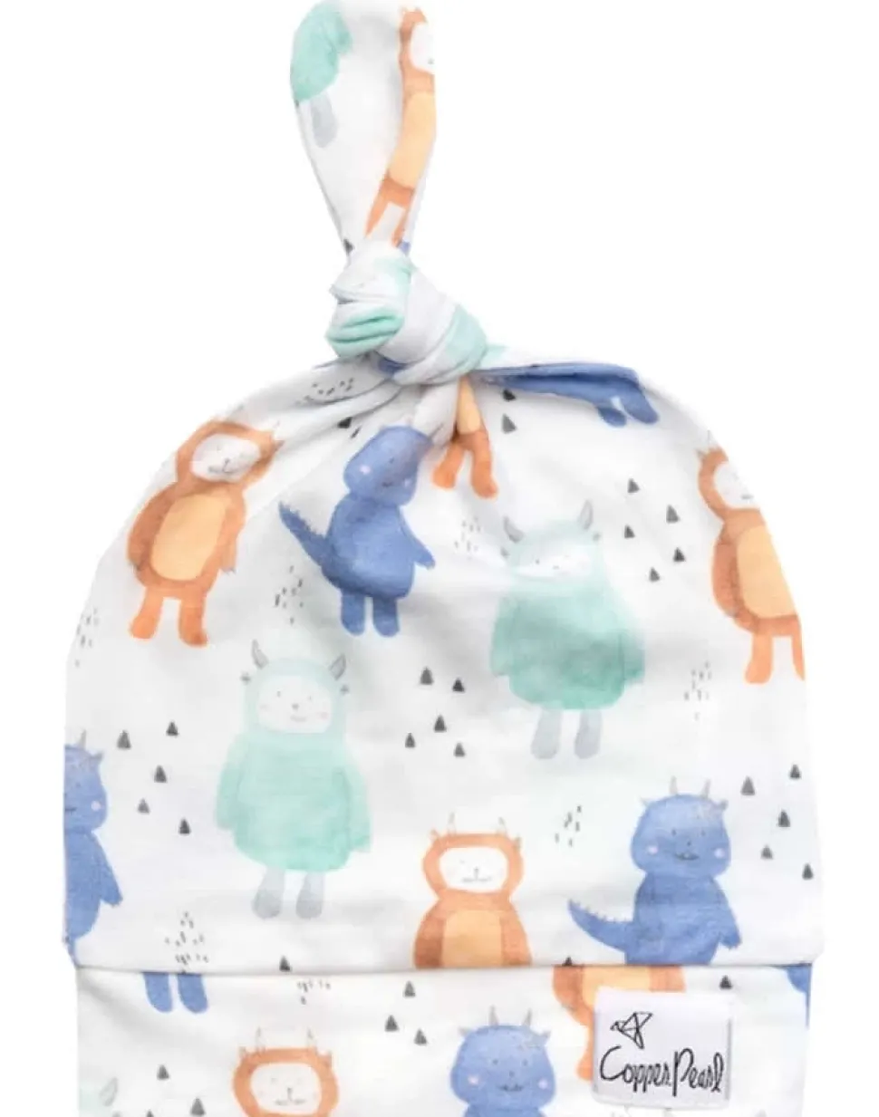Copper Pearl Newborn Top Knot Hat - Max