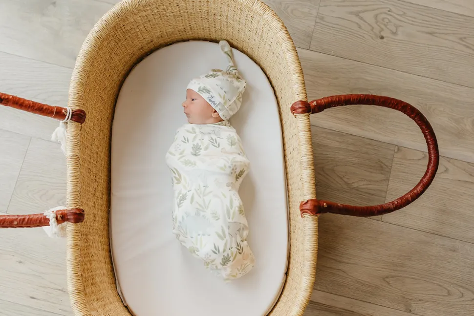 Copper Pearl Newborn Top Knot Hat - Rex
