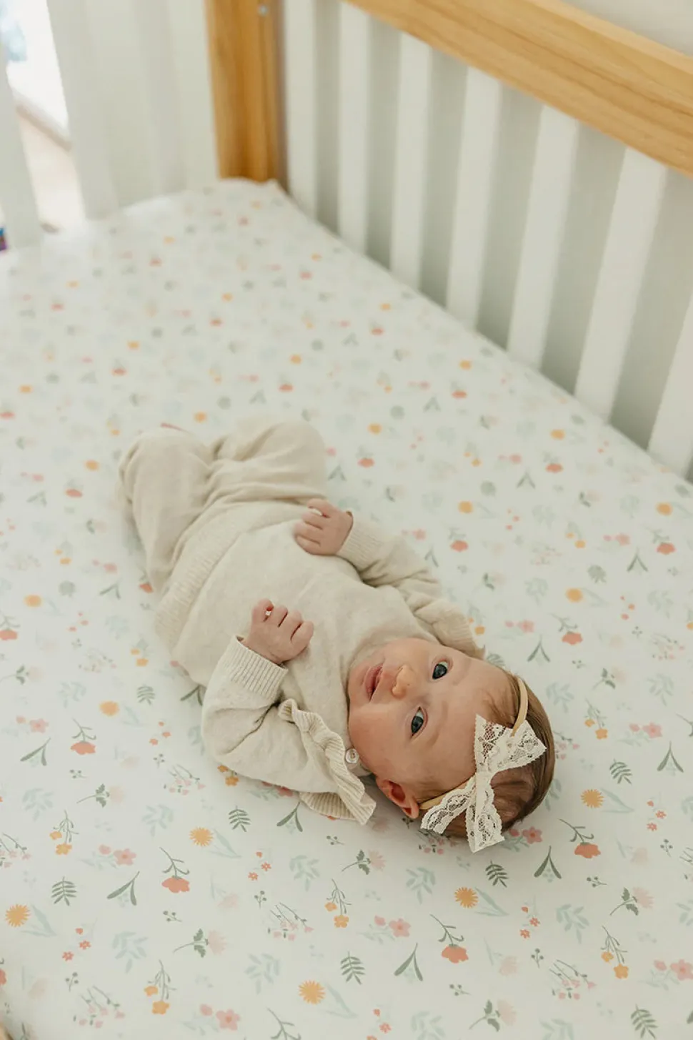 Copper Pearl Premium Fitted Crib Sheet - Mabel