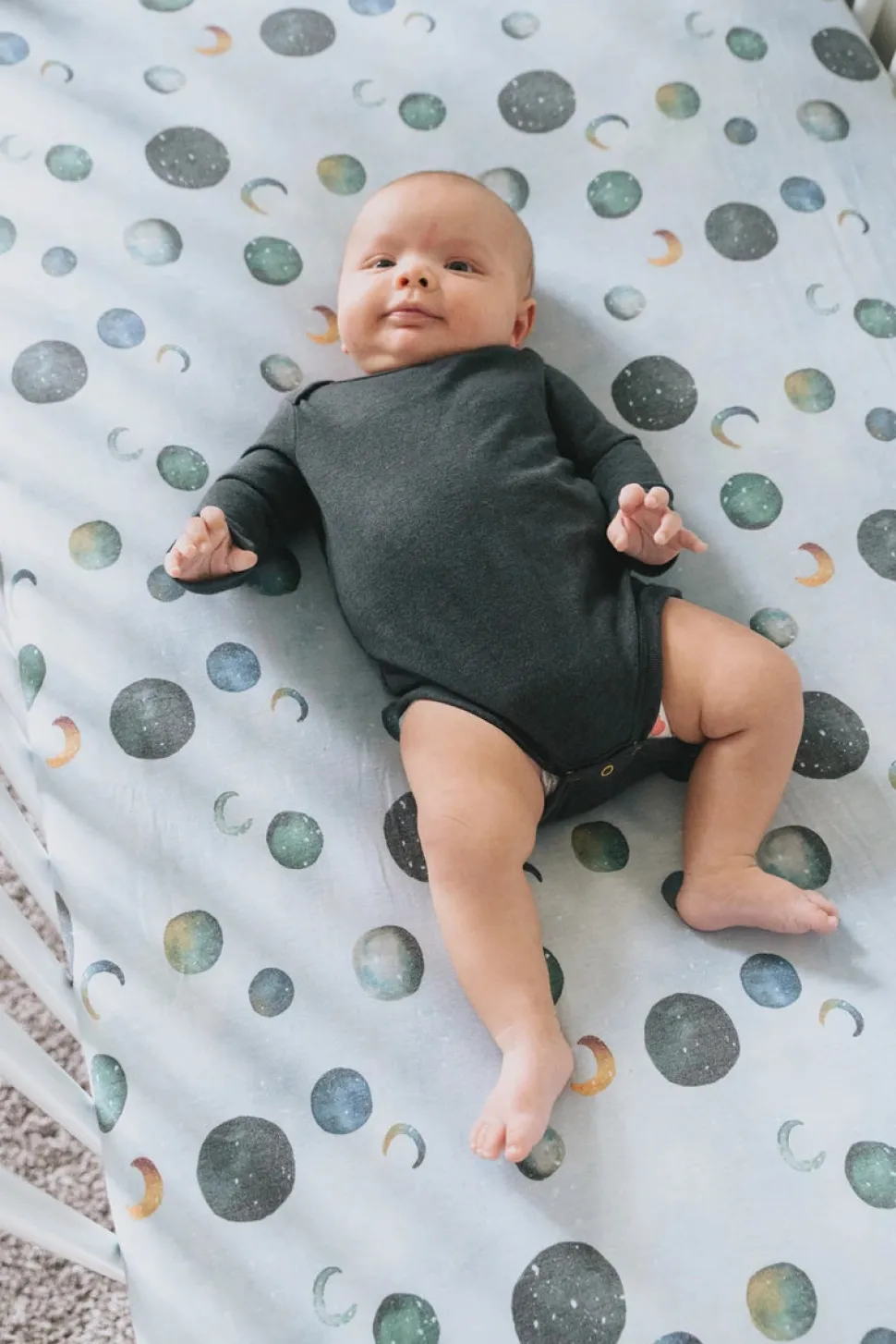 Copper Pearl Premium Fitted Crib Sheet - Lunar