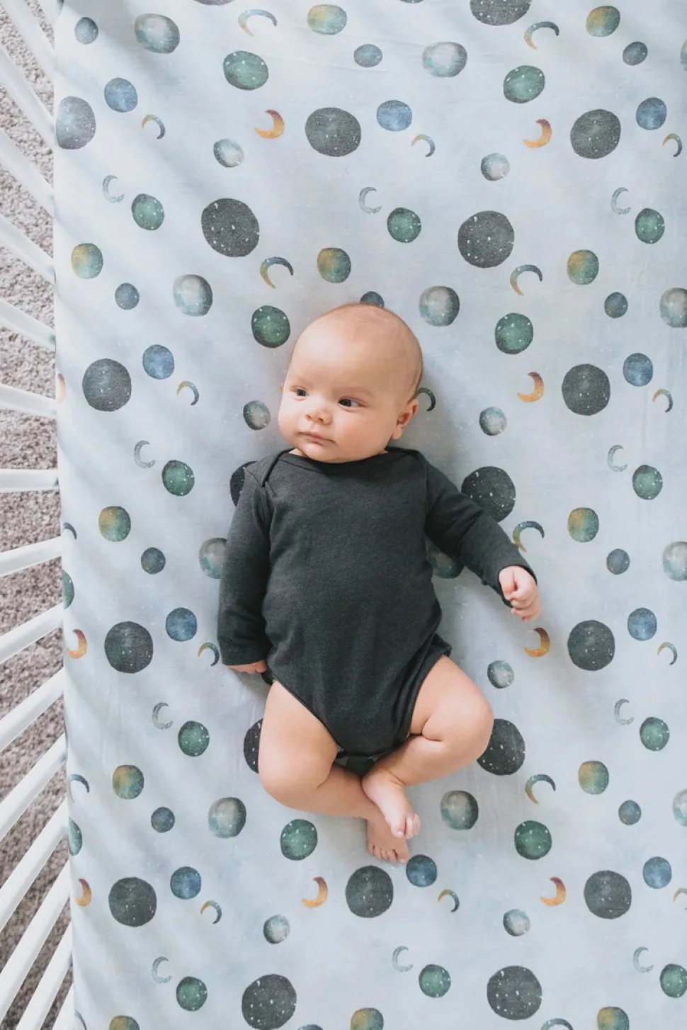 Copper Pearl Premium Fitted Crib Sheet - Lunar