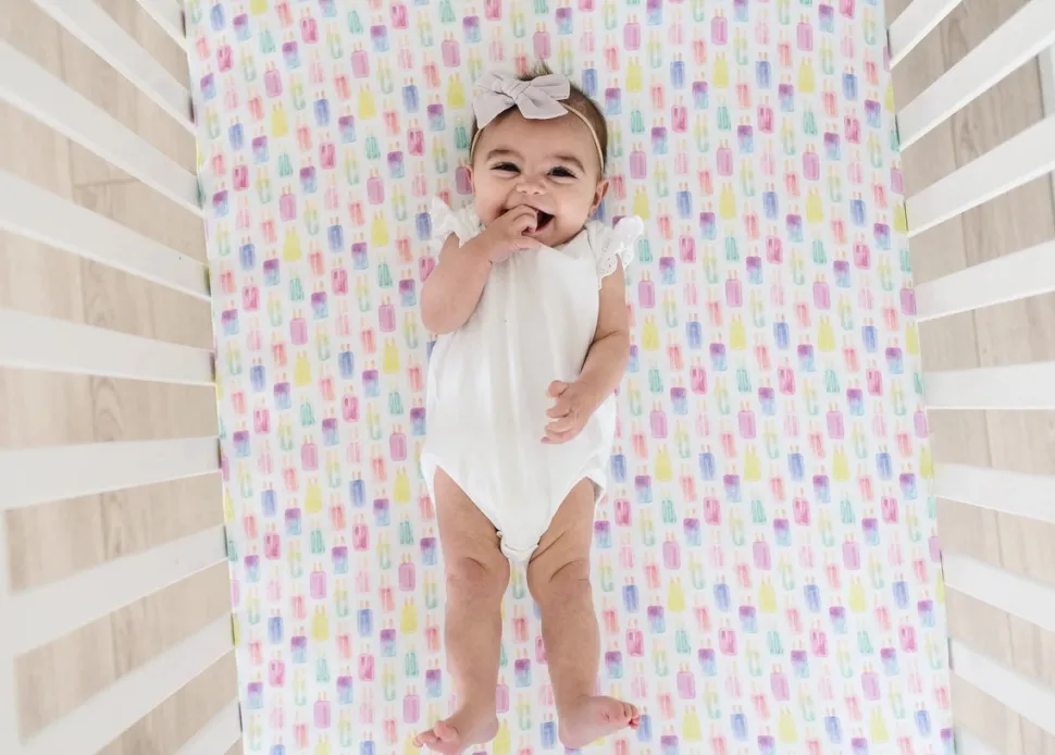 Copper Pearl Premium Fitted Crib Sheet - Summer