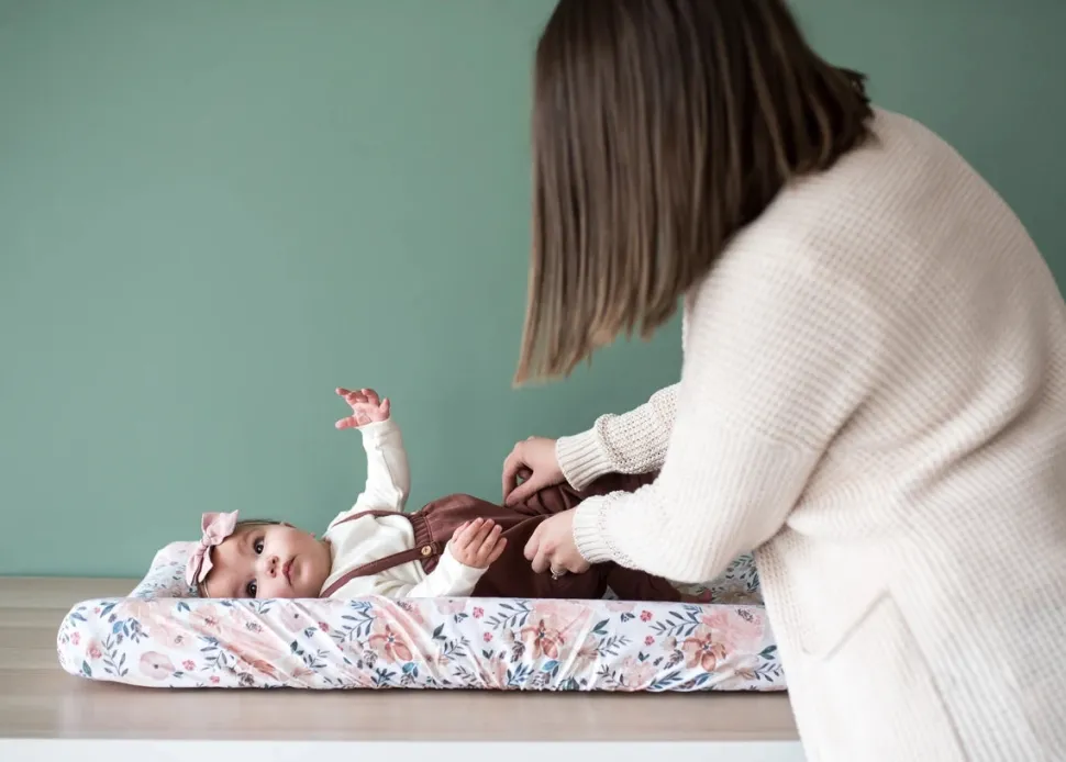 Copper Pearl Premium Knit Diaper Changing Pad Cover - Autumn