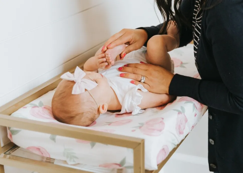 Copper Pearl Premium Knit Diaper Changing Pad Cover - Grace