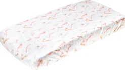 Copper Pearl Premium Knit Diaper Changing Pad Cover - Coral