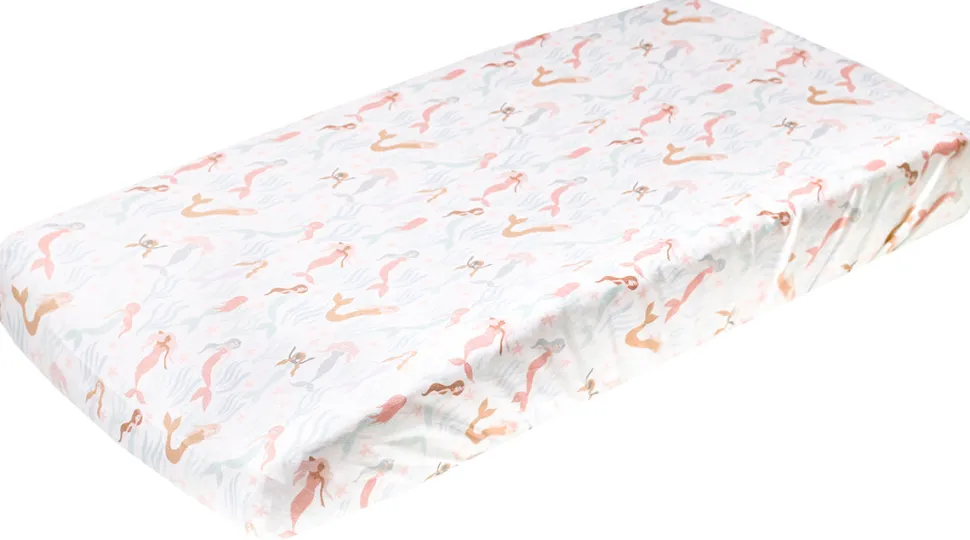 Copper Pearl Premium Knit Diaper Changing Pad Cover - Coral