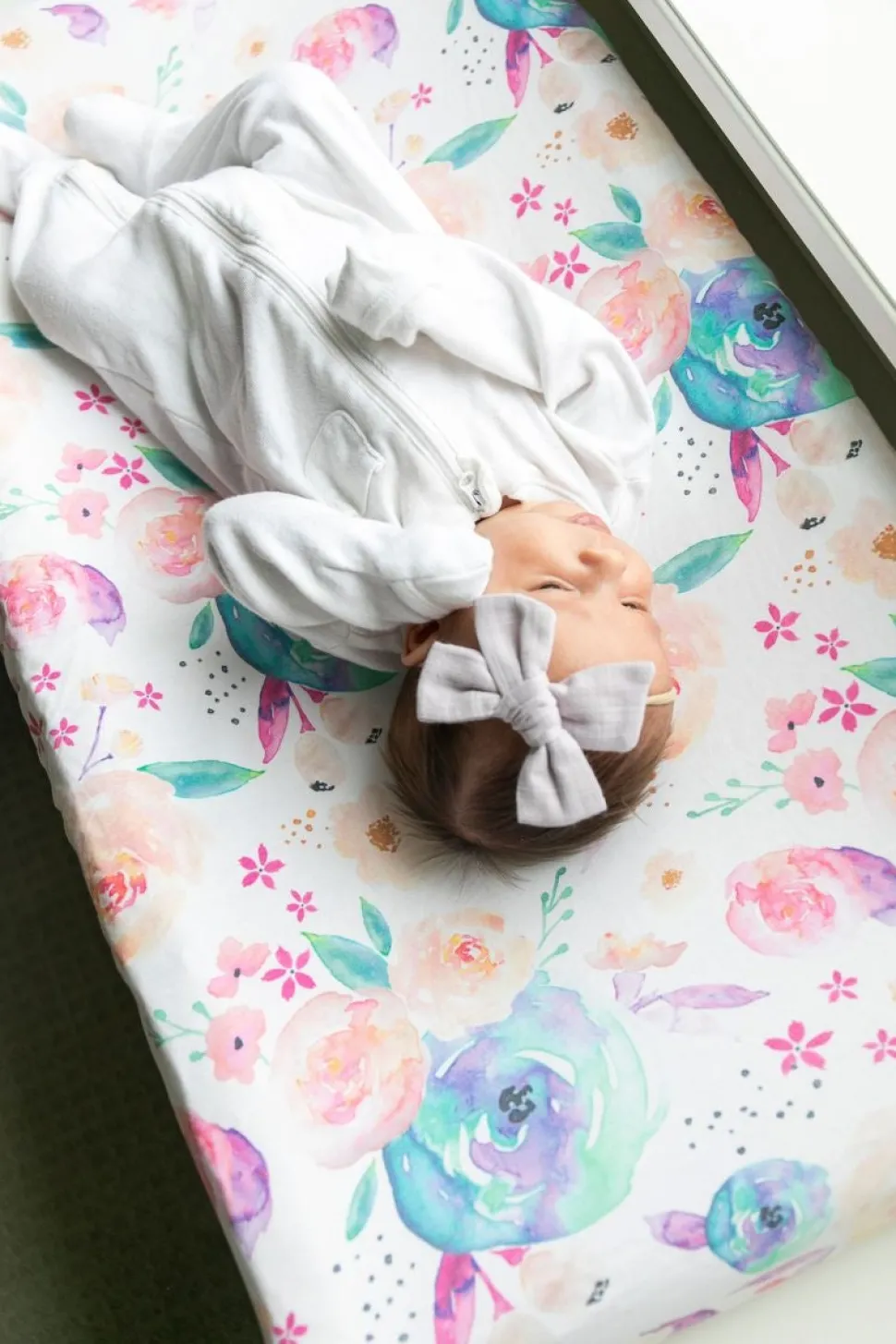 Copper Pearl Premium Knit Diaper Changing Pad Cover - Bloom