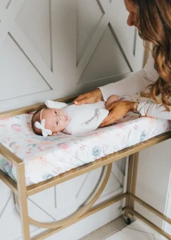 Copper Pearl Premium Knit Diaper Changing Pad Cover - Bloom