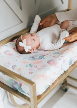 Copper Pearl Premium Knit Diaper Changing Pad Cover - Bloom