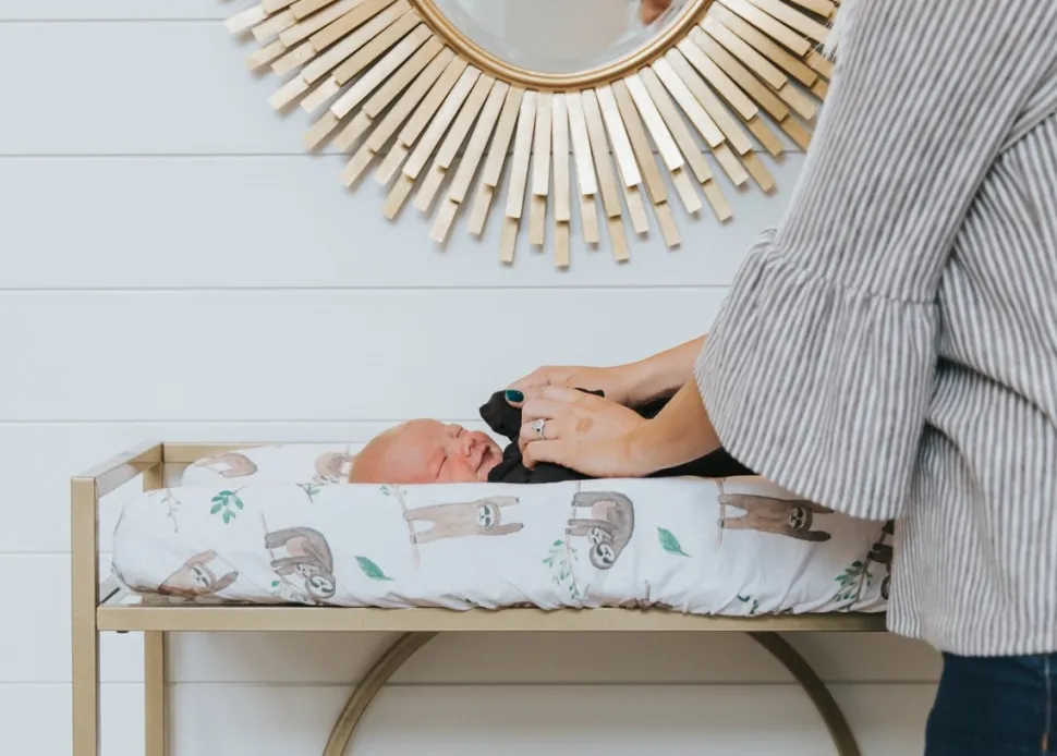 Copper Pearl Premium Knit Diaper Changing Pad Cover - Noah