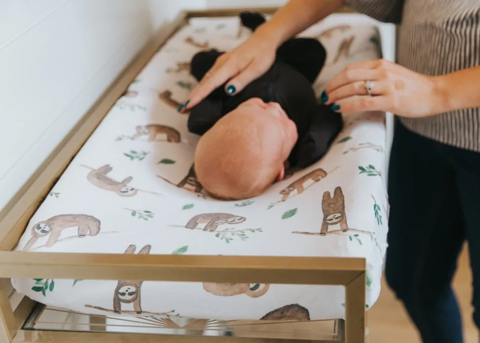 Copper Pearl Premium Knit Diaper Changing Pad Cover - Noah