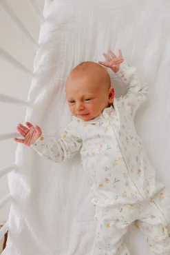 Copper Pearl Zip-up Footie - Mabel (6-12M)