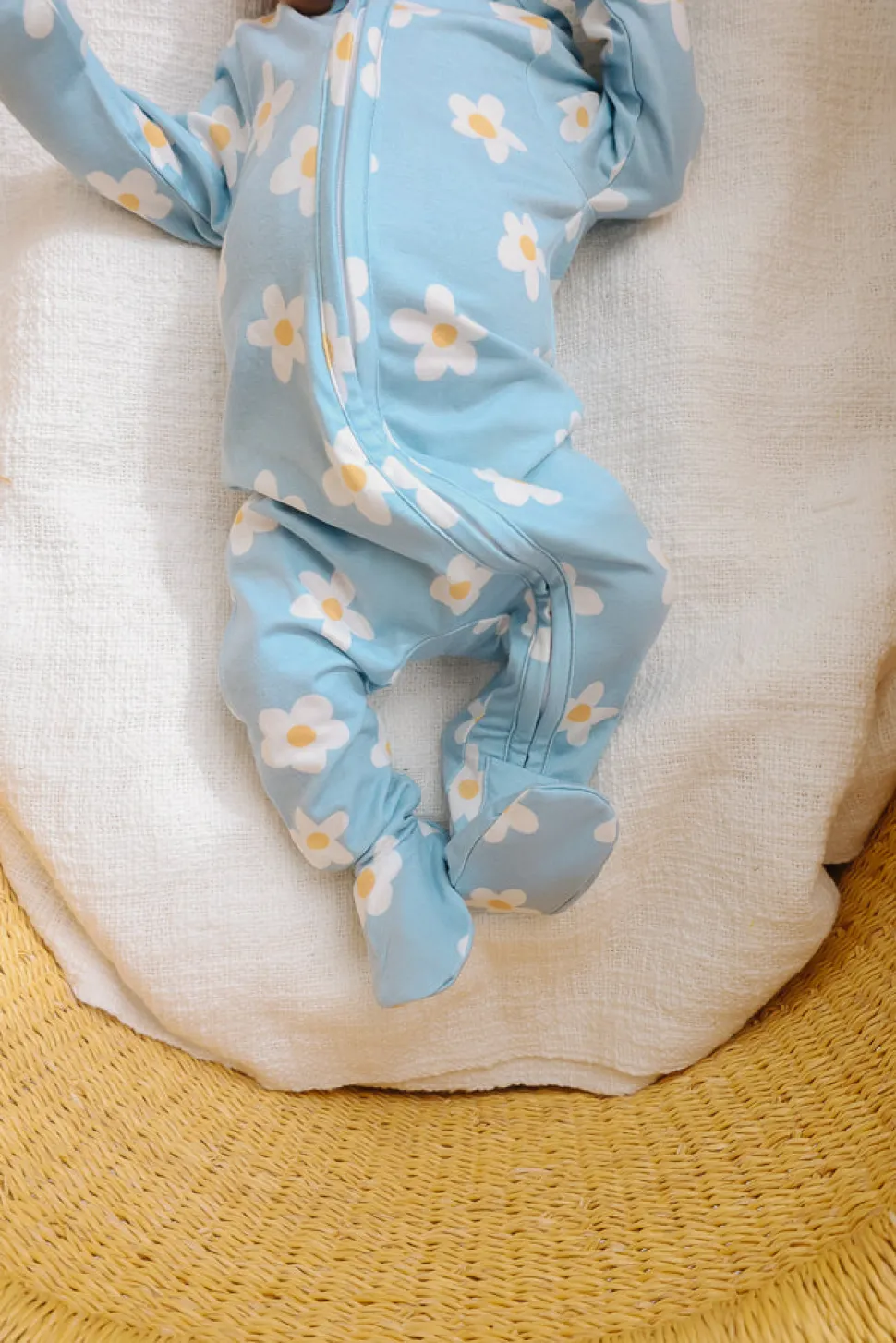 Copper Pearl Zip-up Footie - Della (6-12M)