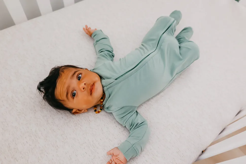 Copper Pearl Zip-up Footie - Briar (3-6M)