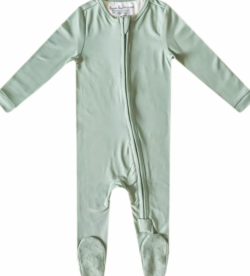 Copper Pearl Zip-up Footie - Briar (12-18M)