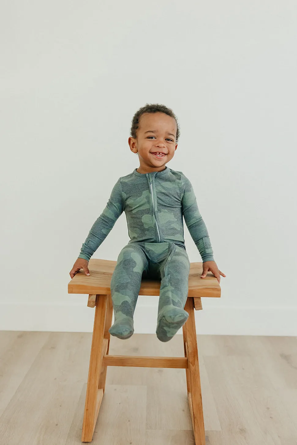 Copper Pearl Zip-up Footie - Hunter (18-24M)