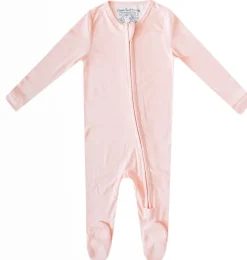 Copper Pearl Zip-up Footie - Blush (3-6M)